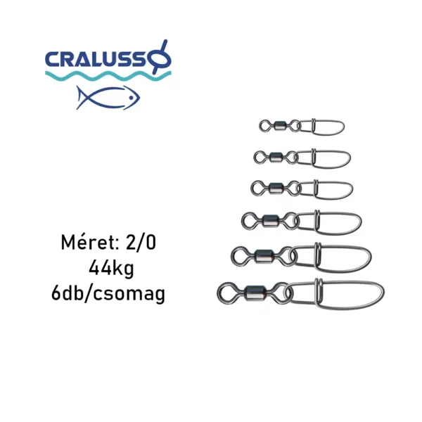 Cralusso önzáró forgós kapocs 2/0