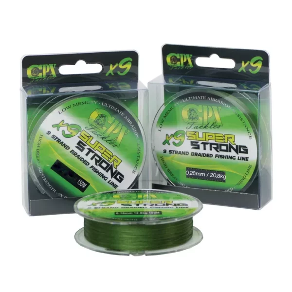 CPX X9 SUPER STRONG fonott zsinór - 150m 0,26mm / 20,80kg