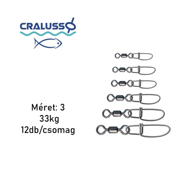 Cralusso önzáró forgós kapocs #3