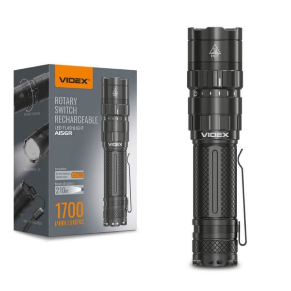 Hordozható LED zseblámpa VIDEX VLF-A156R 1700Lm 6500K