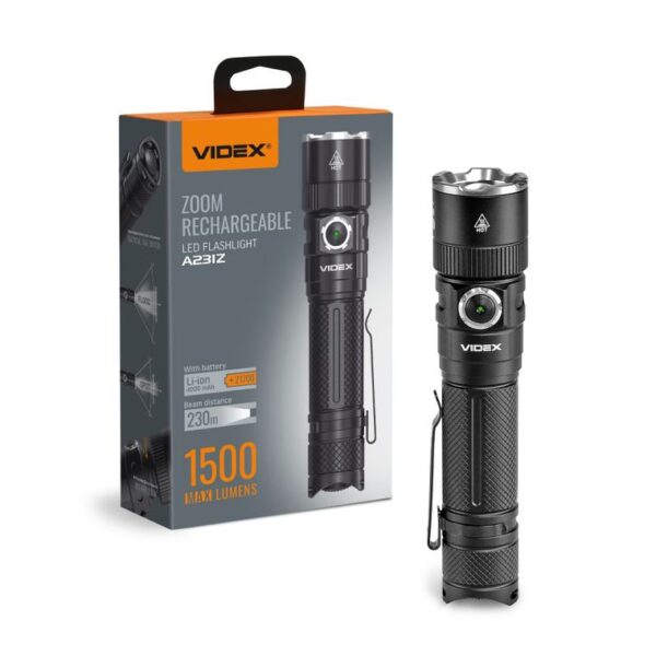 Hordozható LED zseblámpa VIDEX VLF-A231Z 1500Lm 5000K