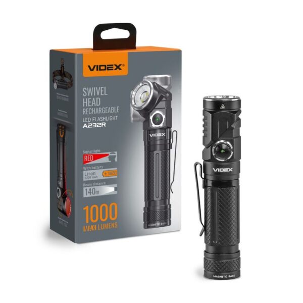 Hordozható LED zseblámpa VIDEX VLF-A232R 1000Lm 5000K