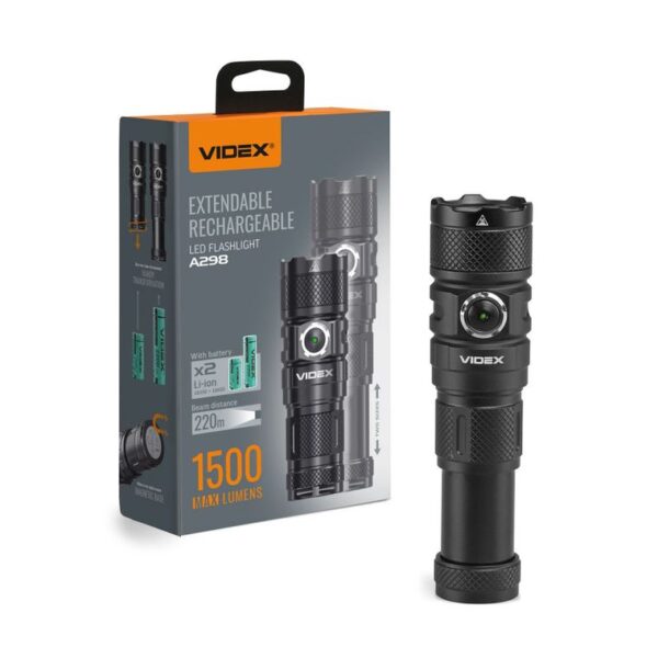 Hordozható LED zseblámpa VIDEX VLF-A298 1500Lm 5000K