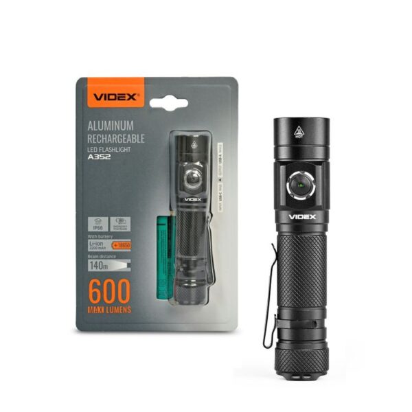 Hordozható LED zseblámpa VIDEX VLF-A352 600Lm 5000K