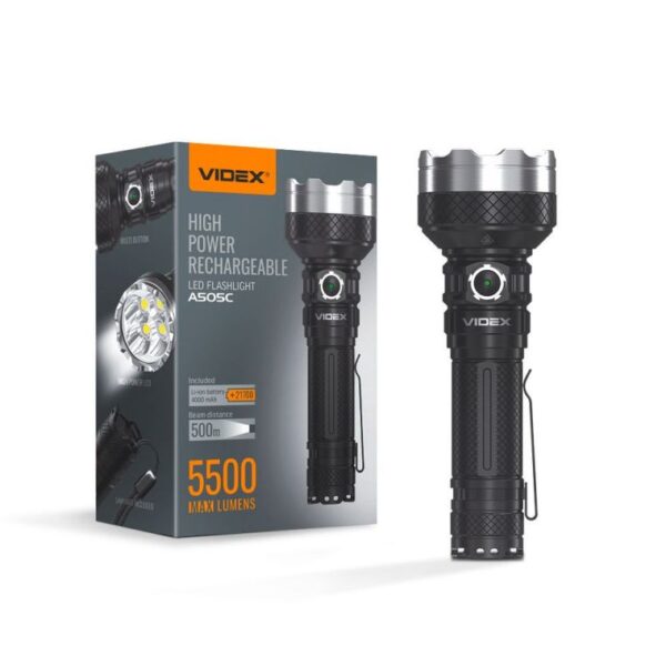 Hordozható LED zseblámpa VIDEX VLF-A505C 5500Lm 5000K