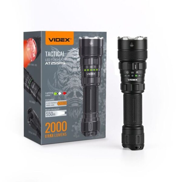 Taktikai LED zseblámpa VIDEX VLF-AT255RG 2000Lm 5000K