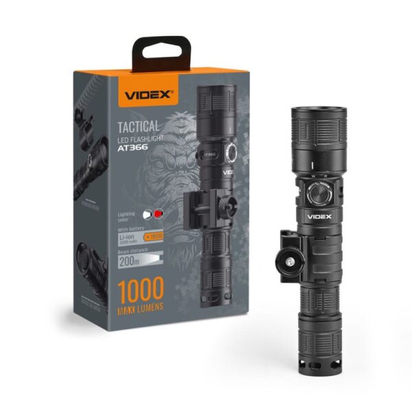 Taktikai LED zseblámpa VIDEX VLF-AT366 1000Lm 5000K