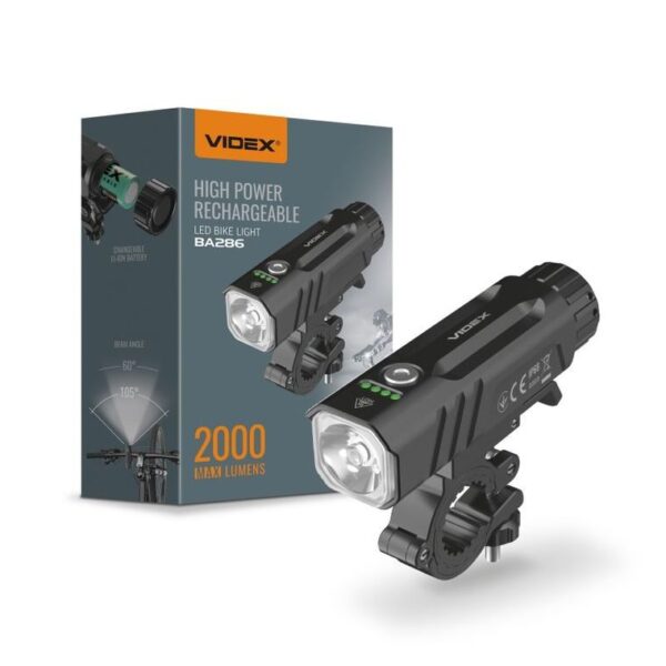 LED kerékpárlámpa VIDEX VLF-BA286 2000Lm 5000K
